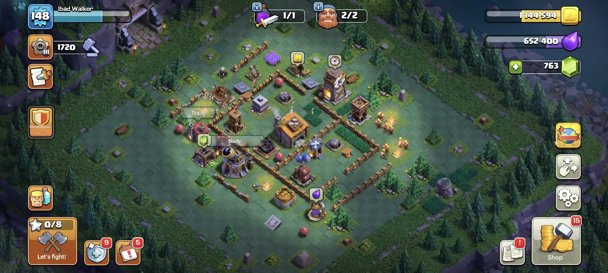 COC568 TH11 | 148 LVL Heroes 41/41/20/13 | 5 Builders 700 Gems Maxed Defenses Full Heroes 